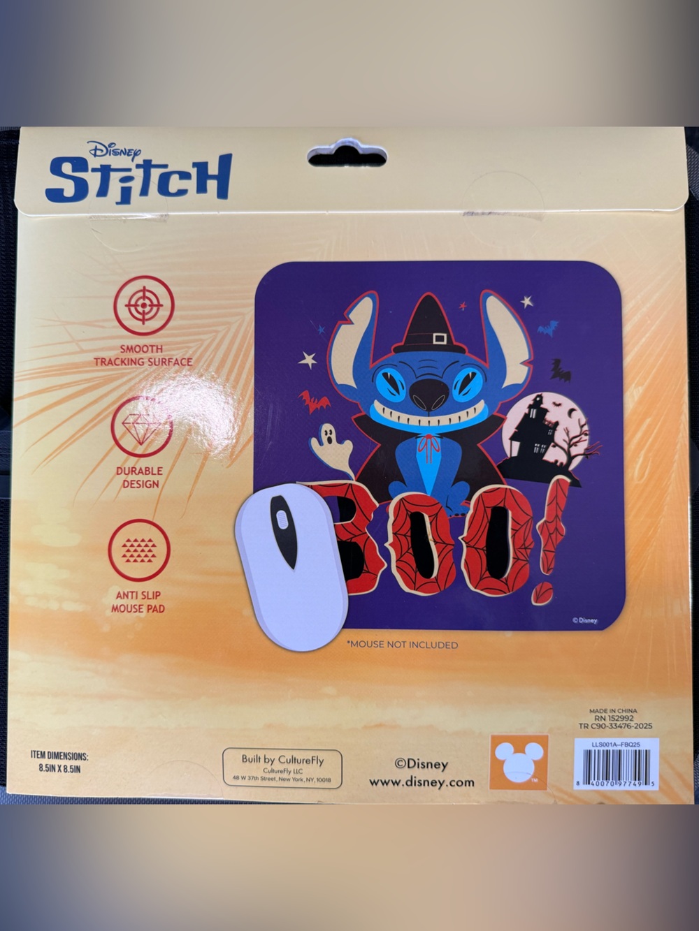 Disney Stitch Purple Halloween Graphic Mouse Pad